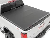 Soft Tri-Fold Bed Cover 19-20 Silverado/Sierra 1500 5 Foot 8 Inch Bed w/o Cargo Mgmt Rough Country