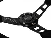 Deep Dish Suede Steering Wheel 13 Inch Diameter Black PRP Seats