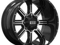 Aluminum Wheels 20x12 Razor T-22 Gloss Black Machined 5 On 114.3/5 On 127 Bolt Pattern -44 Offset Twisted Off-Road