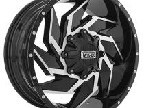 Aluminum Wheels 20x10 Wraith T-23 Gloss Black Machined 5 On 114.3/5 On 127 Bolt Pattern -12 Offset Twisted Off-Road