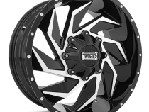 Aluminum Wheels 20x12 Billet T-25 Gloss Black Machined 5 On 114.3/5 On 127 Bolt Pattern -44 Offset Twisted Off-Road