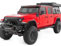 Oval Nerf Steps Black Jeep Gladiator JT 4WD (2020-2025) Rough Country