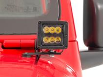 LED Light Kit Hinge Mount 2 Inch Spectrum Pair Jeep Gladiator JT/Wrangler JL (18-26) Rough Country