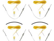 4 K-Type Closed Tip Thermocouple 1800В F (982.2В C) Max Temp Inconel Sheath 1/8 Inch NPT Compression Fitting AEM Electronics