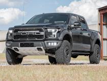 Ford Triple LED Fog Light Kit Black Series w/Amber DRL 17-19 F-150 Raptor Rough Country