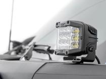 LED Light Ditch Mount 2 Inch Chrome Series Pair Wide 21-UP Ford Bronco Rough Country