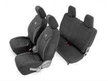 Jeep Neoprene Seat Cover Set Black 07-10 Wrangler JK 2 Door Rough Country