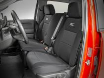 GM Neoprene Seat Covers Front and Rear w/ Back Storage Black 19-21 Chevrolet Silverado 1500 Rough Country