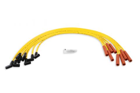 Spark Plug Wire Set Super Stock Graphite Core 8MM GM V8 1975-90 Yellow This 8MM Custom Fit Super Stock Spark Plug Wire Set Fits Select GM V8 Applications 1975-90 ACCEL