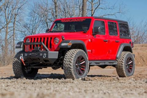 3.5 Inch Jeep Suspension Lift Kit Vertex Reservoir Stage 2 Coils &amp; Control Arm Drop 18-20 Wrangler JL Unlimited Rough Country