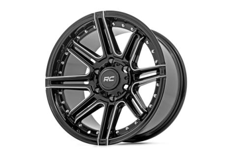 88 Series Wheel One-Piece Gloss Black 20x10 5x4.5 -19mm Rough Country