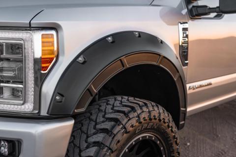 Defender Pocket Fender Flares Agate Black Ford Super Duty (17-22) Rough Country