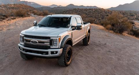 Defender Pocket Fender Flares Agate Black Ford Super Duty (17-22) Rough Country