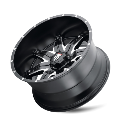 Lonestar AT185 Satin Black Milled 22X12 5-127 -44MM 78.1MM Off Road Wheels American Truxx