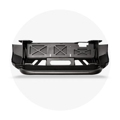16-Up Tacoma Stealth Bumper 32 Inch LED Bar Spot Beam Bumper Light Bar-Blue-Small 32 Inch Spot Beam with Relocation Mounts No Switch No Winch No D-Ring Cali Raised LED