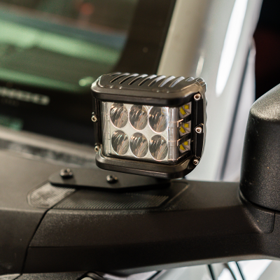 Ditch Light Mount Kit Fits 21-Present Ford Bronco Raptor - (2) 3X2 18W LED Pods/(2) 27W Side Projecting LED Pods Cali Raised LED