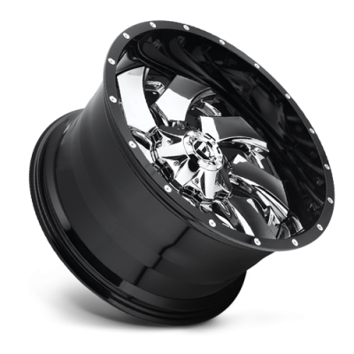 Aluminum Wheels 20X9 Cleaver D240 5 On 139.7/5 On 150 Chrome/Gloss Black Lip 110.1 Bore 20 Offset 8 Spoke Fuel Off Road Wheels