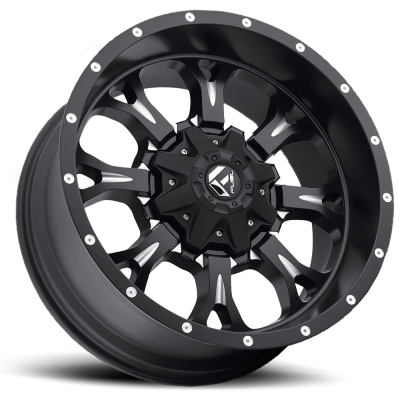 Aluminum Wheels 20X10 Krank D517 5 On 114.3/5 On 127 Matte Black/Milled 78.1 Bore -12 Offset Fuel Off Road Wheels