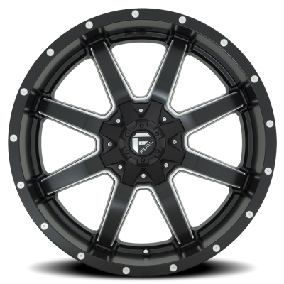 Aluminum Wheels 18X9 Maverick D538 5 On 114.3/5 On 127 Black/Milled 78.1 Bore 1 Offset Fuel Off Road Wheels