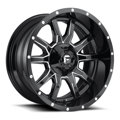 Aluminum Wheels 20X9 Vandal D627 5 On 114.3/5 On 127 Gloss Black/Milled 78.1 Bore 1 Offset 1.88 Lip Fuel Off Road Wheels
