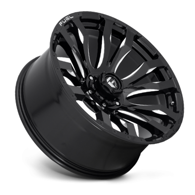 Aluminum Wheels 18X9 Blitz D673 5 On 127 Gloss Black Milled 71.5 Bore 1 Offset Multi Spoke Fuel Off Road Wheels