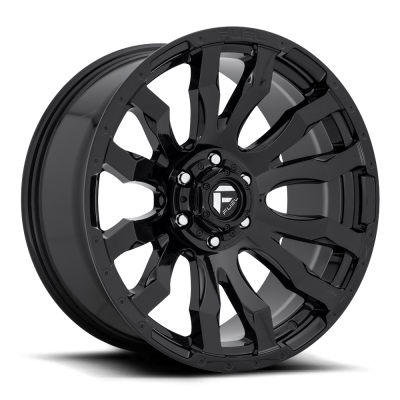 Aluminum Wheels 22X10 Blitz D675 6 On 135 Gloss Black 87.1 Bore -18 Offset Multi Spoke Fuel Off Road Wheels