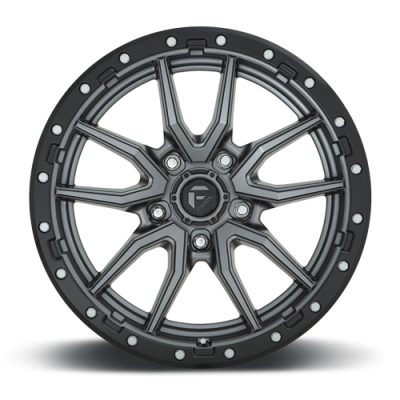 Aluminum Wheels 18X9 Rebel D680 5 On 127 Matte Gunmetal Gray Black Bead Ring 71.5 Bore 1 Offset Fuel Off Road Wheels