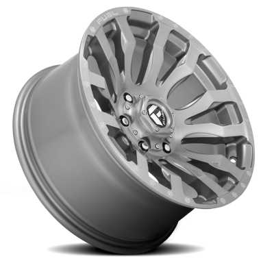 Aluminum Wheels 22X10 Blitz D693 5 On 127 Brushed Gunmetal Gray Tinted Clear 71.5 Bore -18 Offset Multi Spoke Fuel Off Road Wheels