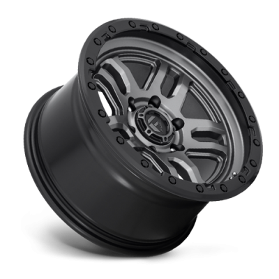 Aluminum Wheels 17X9 AMMO D701 5 On 127 Matte Gunmetal Gray W/Black Bead Ring 71.5 Bore 1 Offset 5 Spoke Fuel Off Road Wheels