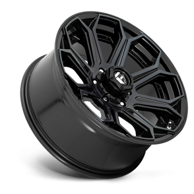 Aluminum Wheels 20X9 Siege D704 5 On 127 Gloss Black Machined Double Dark Tint 71.5 Bore 1 Offset Fuel Off Road Wheels