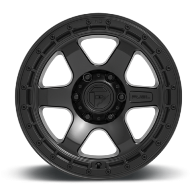 Aluminum Wheels 17X9 Block D750 5 On 127 Matte Black/Black Ring 71.5 Bore 1 Offset 6 Spoke Fuel Off Road Wheels