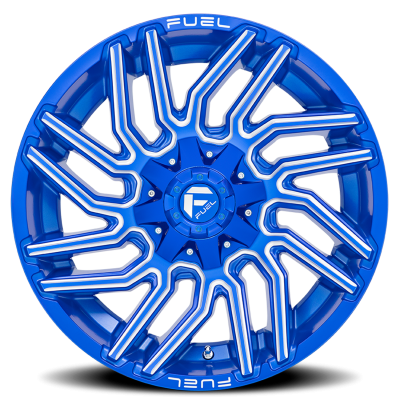 Aluminum Wheels 22X10 Typhoon D774 5 On 114.3/5 On 127 Anodized Blue Milled 78 Bore -18 Offset Fuel Off Road Wheels