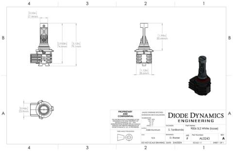 9006/9012 Yellow SL2 LED Bulbs Pair Diode Dynamics