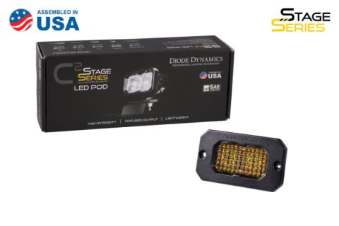 Stage Series 2 Inch LED Pod, Sport Yellow Flood Flush ABL Each