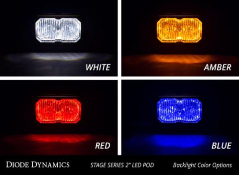 Stage Series 2 Inch LED Pod, Pro White Flood Flush RBL Each