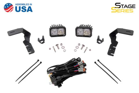 Stage Series 2in LED Ditch Light Kit for 2019-2021 Ford Ranger, Sport Yellow Combo
