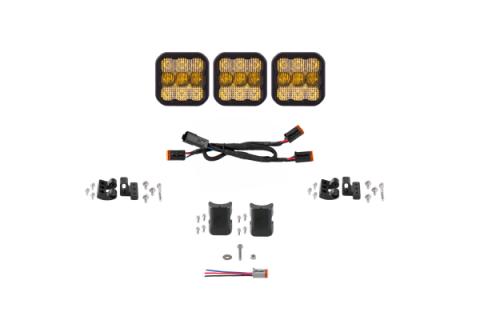 SS5 Sport Universal CrossLink 3-Pod Lightbar Yellow Combo Diode Dynamics