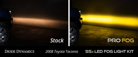 SS3 LED Fog Light Kit for 2005-2011 Toyota Tacoma White SAE Fog Sport w/ Backlight Diode Dynamics