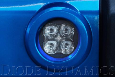 SS3 LED Fog Light Kit for 2011-2013 Jeep Grand Cherokee Yellow SAE Fog Sport w/ Backlight Type M Bracket Kit Diode Dynamics