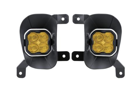 SS3 LED Fog Light Kit for 2019-2021 Ram 1500 Classic Yellow SAE Fog Sport w/ Backlight Diode Dynamics