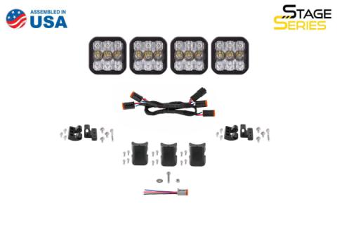 SS5 Pro Universal CrossLink 4-Pod Lightbar Yellow Driving Diode Dynamics