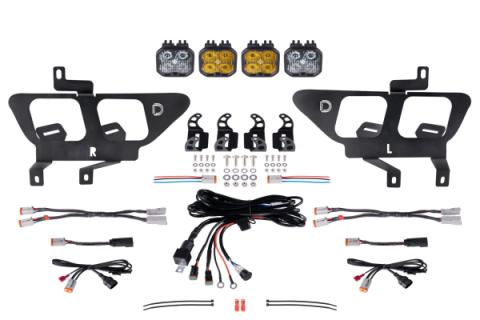 SS3 LED Fog Pocket Kit for 2021-2022 Ford F-150, Yellow Sport Diode Dynamics