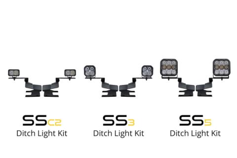 Stage Series Ditch Light Kit for 2017-2022 Ford Super Duty, SS3 Pro White Combo Diode Dynamics