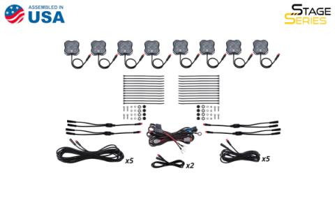 RGBW Rock Light Installer Magnet Mount Kit w/Controller (8-pack) Diode Dynamics