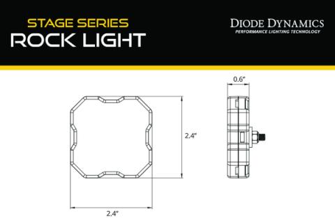 Stage Series SXS Rock Light Installer Kit, RGBW M8 w/Controller (8-pack)