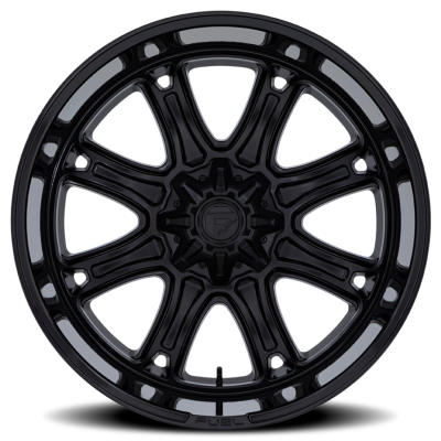 Aluminum Wheels 24X12 Darkstar FC853MB 5 On 114.3/5 On 127 Matte Black/Gloss Black Lip 78.1 Bore -44 Offset Fuel Off Road Wheels