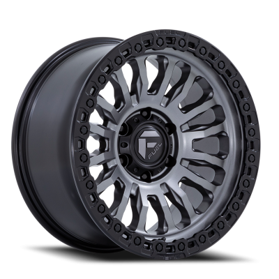 Aluminum Wheels 17X9 Rincon SBL FC857AB 5 On 127 Matte Gunmetal Gray Matte Black Lip 71.5 Bore 1 Offset Fuel Off Road Wheels