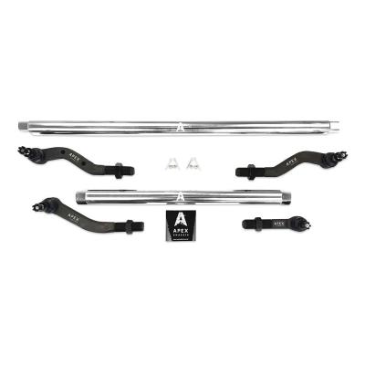 Heavy Duty Polished Aluminum Tie Rod and Drag Link Axle Swap Kit Currie 72.5 Inch Jeep JL-JT 2.5T Note: This No-Flip kit is for Axle Upgrade Options Only Apex Chassis
