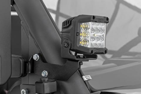 LED Light Kit Cage Mount 2 Inch Black Pair CFMOTO UFORCE 1000 Rough Country