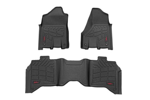 Sure-Fit Floor Mats Front &amp; Rear Bucket Crew Ram 2500/3500 (19-26) Rough Country